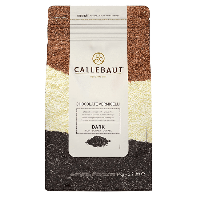 Chocolate Dark Belga Vermicelli Decoracion 1 Kg Callebaut