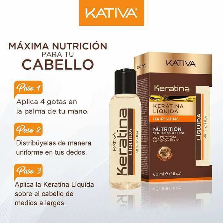 Keratina Liquida 60 Ml Nutricion Suavidad Brillo Kativa 3