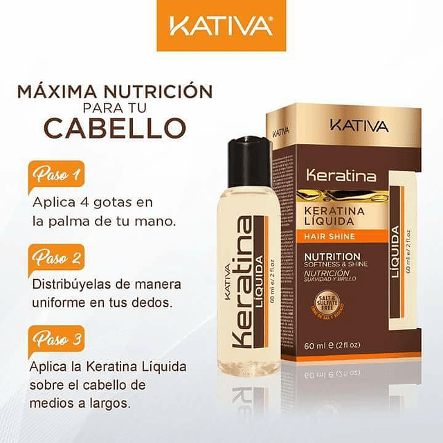 Pack Keratina Liquida Shampoo Y Acondicionador Kativa