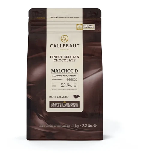 Chocolate Belga Callebaut Sin Azucar añadida Malchoc 1 Kg. Chips