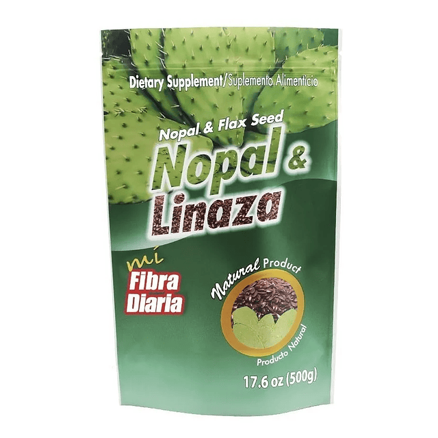 Nopal Y Linaza En Polvo Vegano Fibra Omega 41 Porc 500 Grs