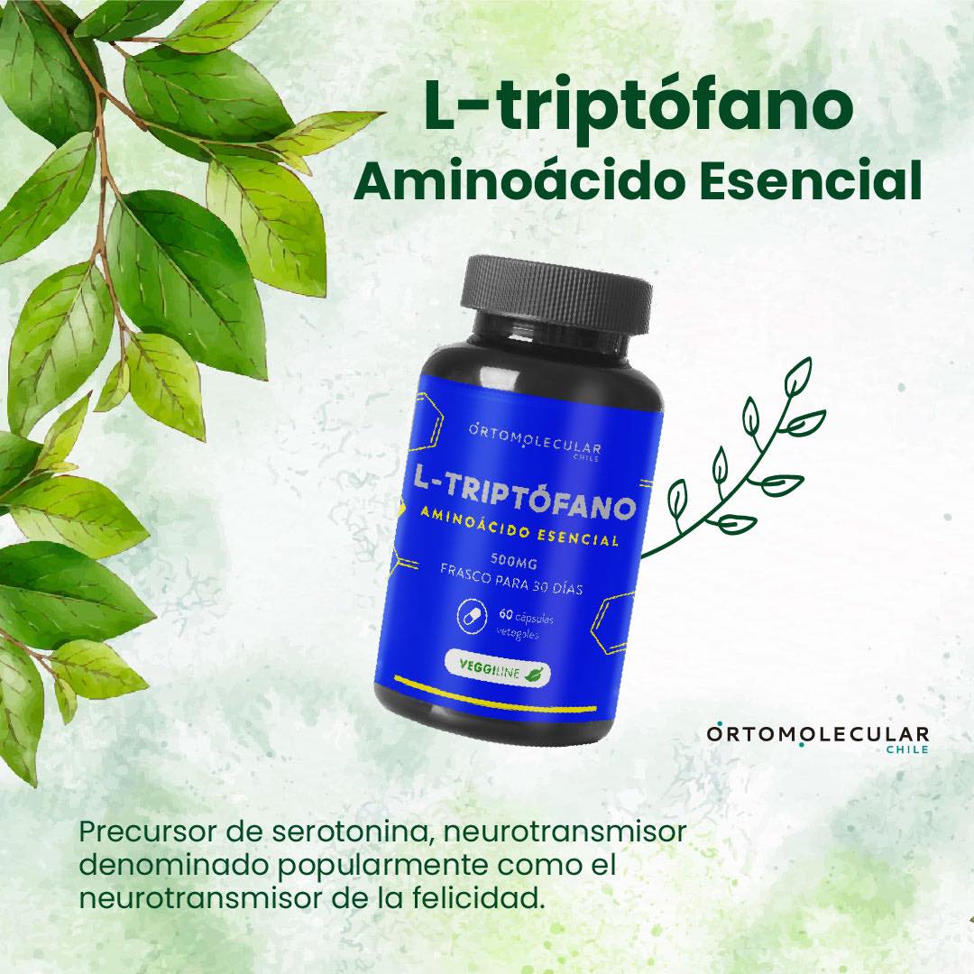 L Triptofano Con Glutamina 60 Caps 500 Mg Ortomolecular 4