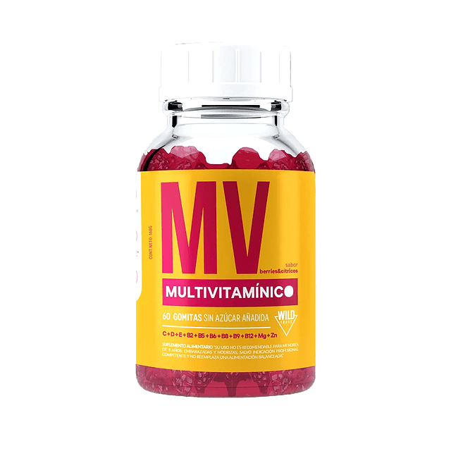 Gomitas Multi Vitaminicas Sin Azucar 60 Unidades Wild Foods