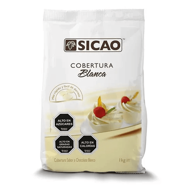 Chocolate Cobertura Blanco Sicao 1 Kg Alta Fluidez Callebaut