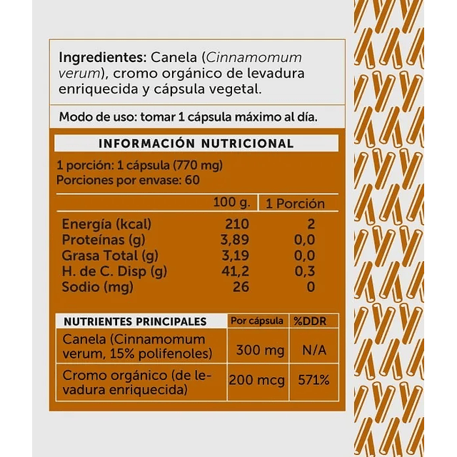 Wellplus Cromo Plus Con Canela 60 Capsulas Insulina Modula