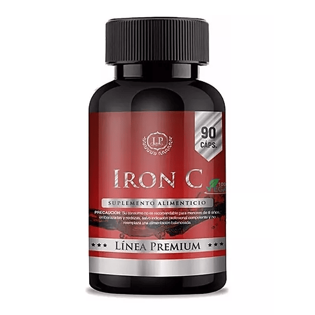Lp Iron C Hierro Con Vitamina C 90 Capsulas Mejora Anemia