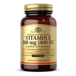 Vitamina E 400 Iu- 100 Cápsulas Blandas Solgar
