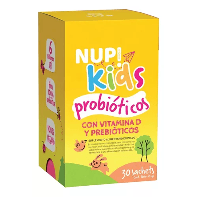 Nup Probioticos Kids Niños 30 Sachets 5 Cepas 6 Billones Ufc