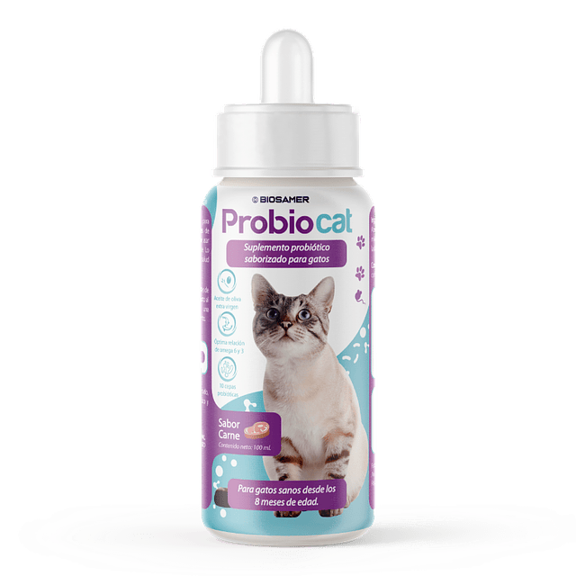 Probiocat Probioticos Para Gatos Sabor Carne 10 Cepas 100 Ml