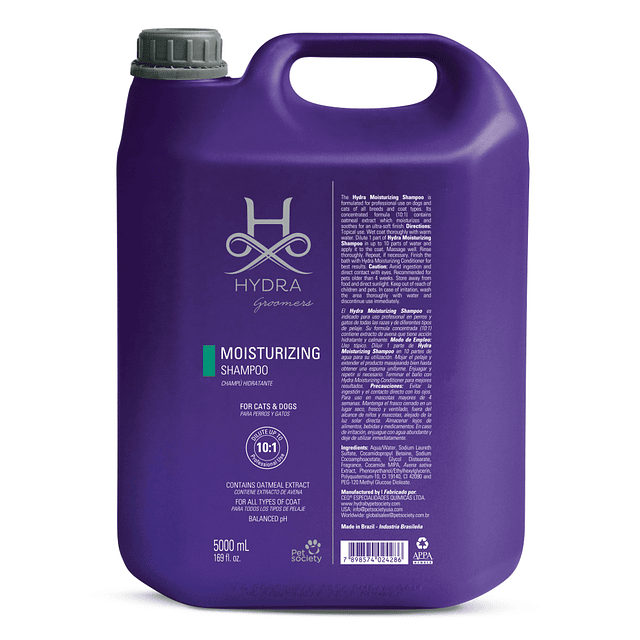Shampoo Hydra Moisturizing 5 Litros Hidratante Concentrado