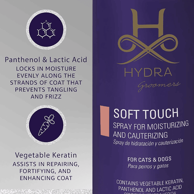 Hydra Soft Touch Spray Hidratante Para Perros Y Gatos 500 Ml