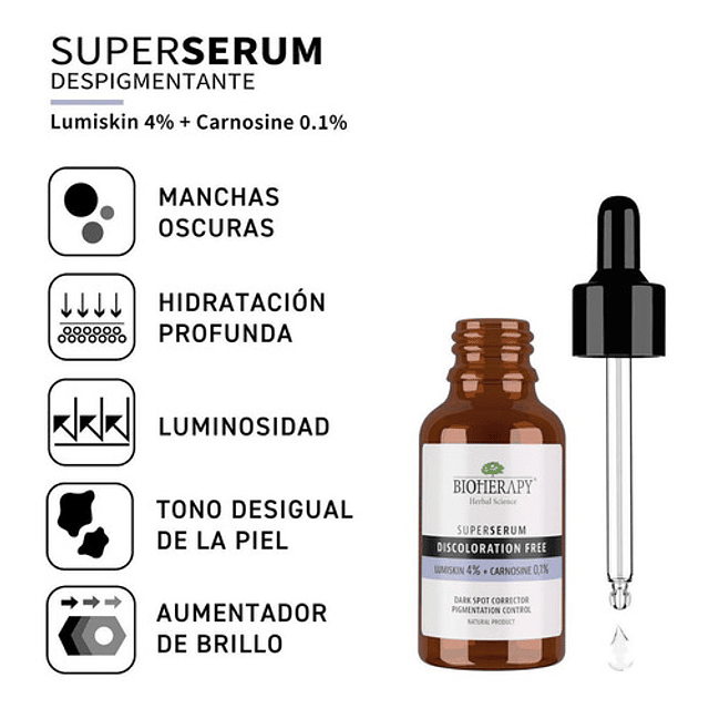 Serum Despigmentante, Lumiskin 4% + Carnosine 0.1%