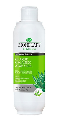 Bioherapy Shampoo Aloe Vera Organico Cabellos Secos 330ml 2