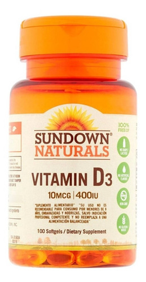 Vitamin D3 10 Mcg 400 Iu  100 Sundown Inmune