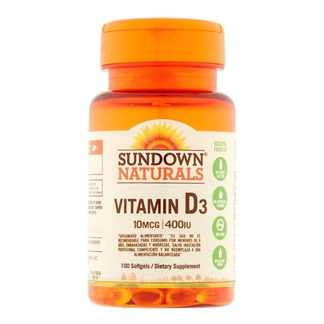 Vitamin D3 10 Mcg 400 Iu  100 Sundown Inmune