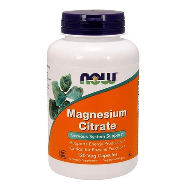 Citrato Magnesio Now Energia Sistema Nervioso Keto Vegan Usa