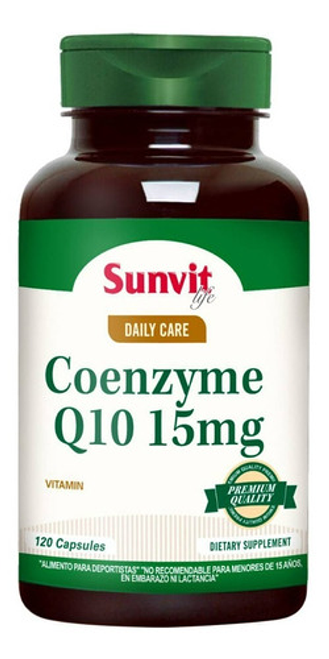 Coenzyme Q10 15 Mg Sunvit Coenzima Potente Antioxidante