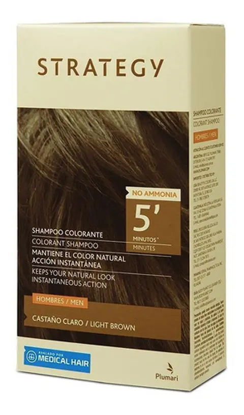 Strategy Shampoo Colorante Castaño Claro Efecto Inmediato