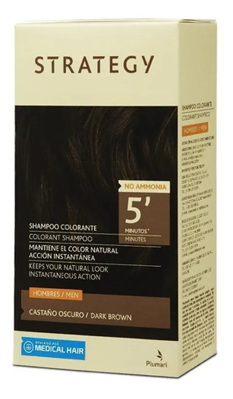 Strategy Shampoo Colorante Castaño Oscuro Efecto Inmediato