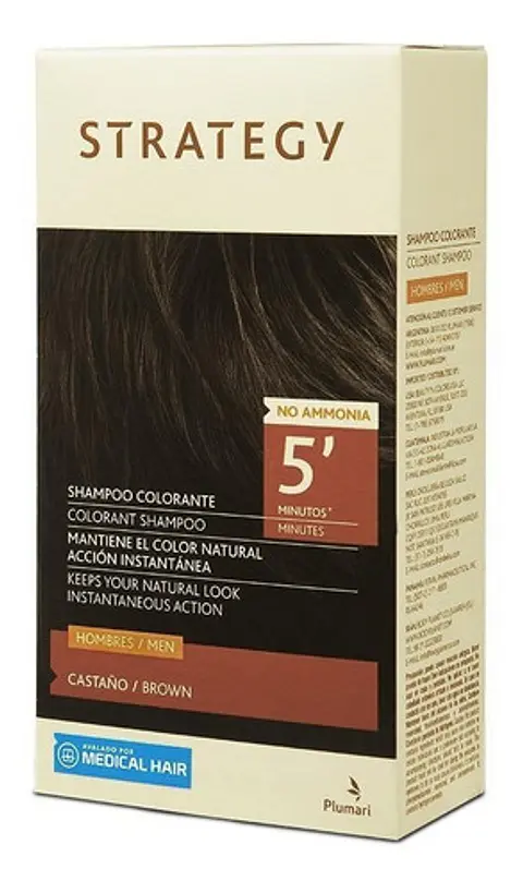 Strategy Shampoo Colorante Castaño Efecto Inmediato Hombre