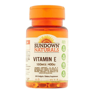 Vitamina E 400 Dl Alpha 200 Caps Sundown Usa Inmunity Boost