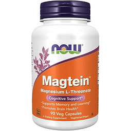 Magtein Magnesios Cerebrales 90 Capsulas Vegetales Now Foods