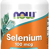 Selenio 100mcg 100 Capsulas Vegetales Now Antioxidante Vegan