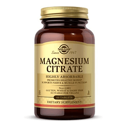 Citrato De Magnesio Magnesium Citrate 60 Tabs Solgar Vegano