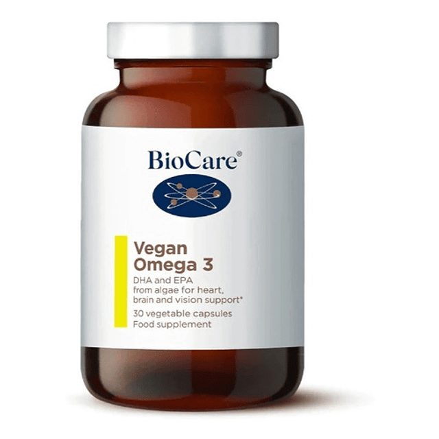 Omega 3 Vegano Algas 30 Caps Cerebro Vision Embarazo Biocare