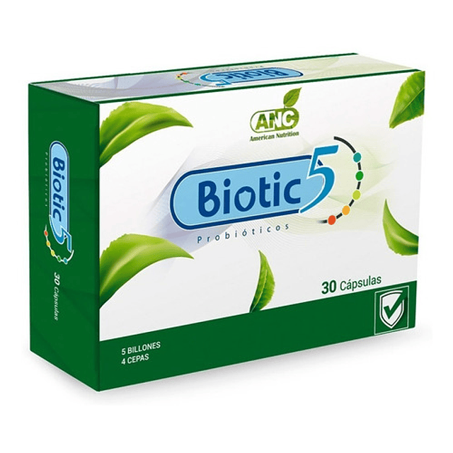 Biotic 5 Probioticos 4 Cepas 5 Billones Cfu 30 Caps Anc