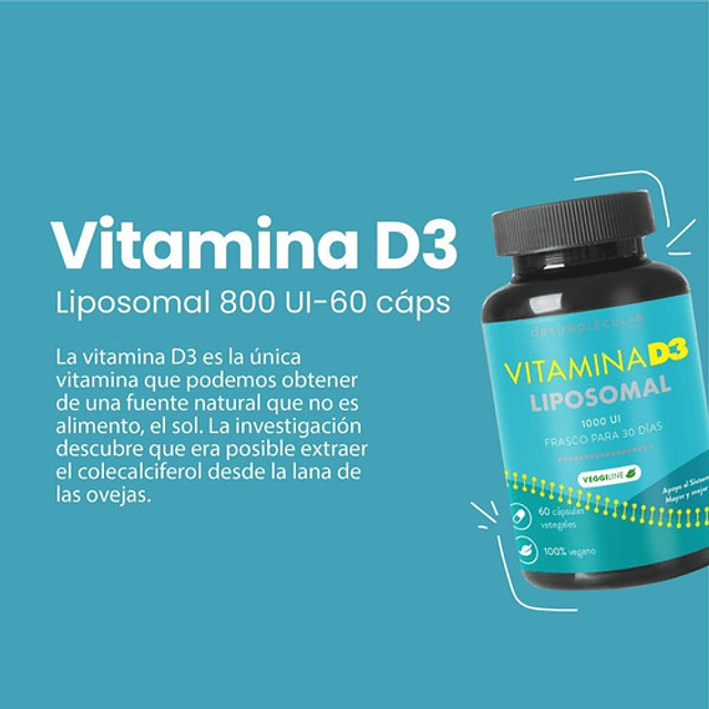 Vitamina D3 Liposomal 800 Ui 60 Caps  Ortomolecular