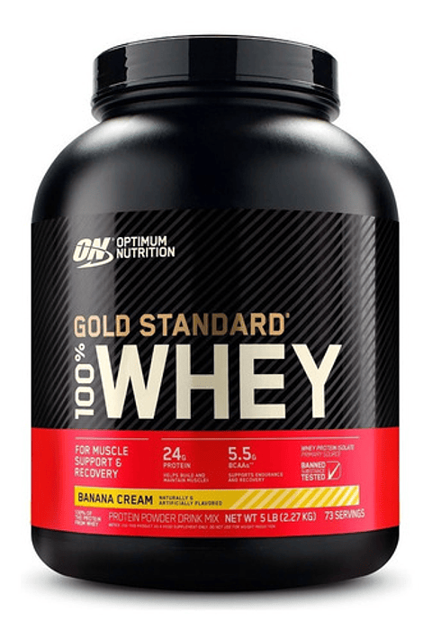 Optimum Nutrition  Proteína Gold Standard 100% Whey Proteína Sabor Banana Cream En Pote De 2.27kg