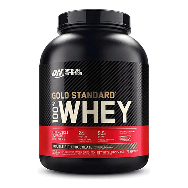 Optimum Nutrition  Proteína Gold Standard 100% Whey Proteína Sabor Double Rich Chocolate En Pote De 2.27kg