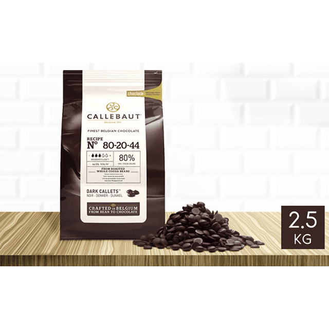 Chocolate Amargo 80% Callebaut 2.5 Kg