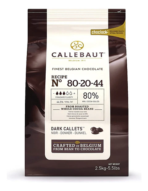 Callebaut 80% Chocolate Amargo 2.5 kg Belga