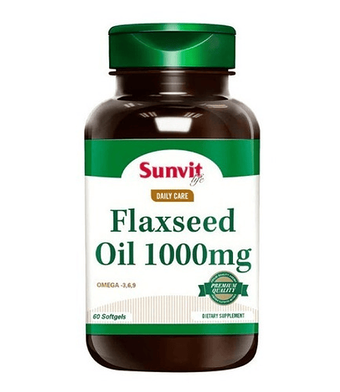 Sunvit Flaxseed Oil 1000 Mg 60 Caps Aceite De Linaza Omega