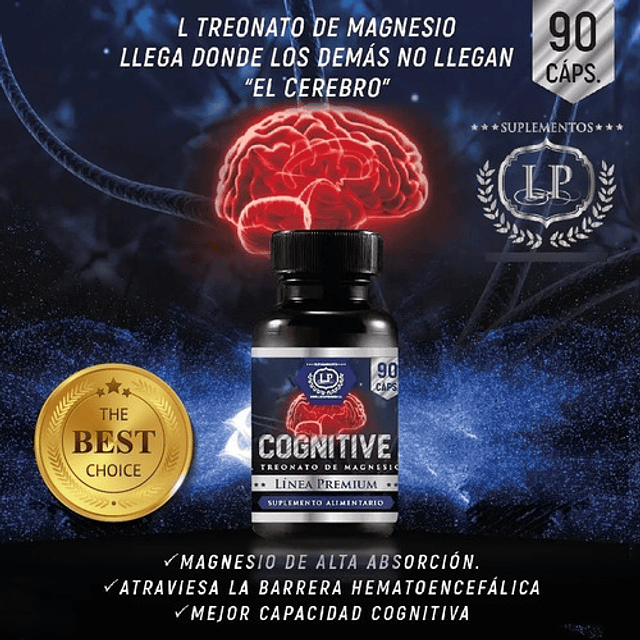 L Treonato De Magnesio Cognitive Zeo 1x90cap. Alta Absorción