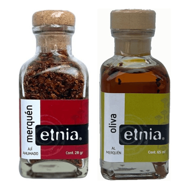 Etnia Pack Merken Ahumado Mapuche Y Aceite De Oliva Merken