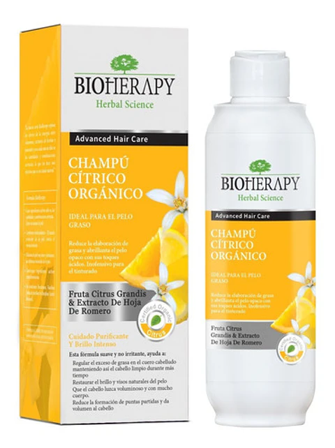 Bioherapy Shampoo Citrus Cab. Grasos 330ml