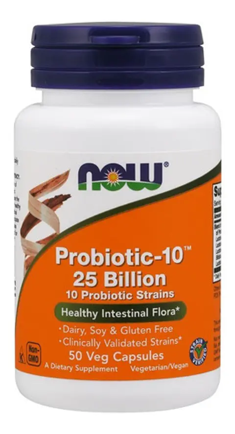 Probiotic-10 25 Billion 50 Capsulas Veganas Now