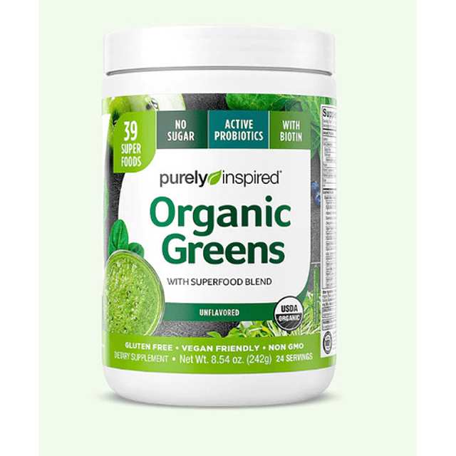 Super Alimento Y Multivitaminico Organic Greens 243gr