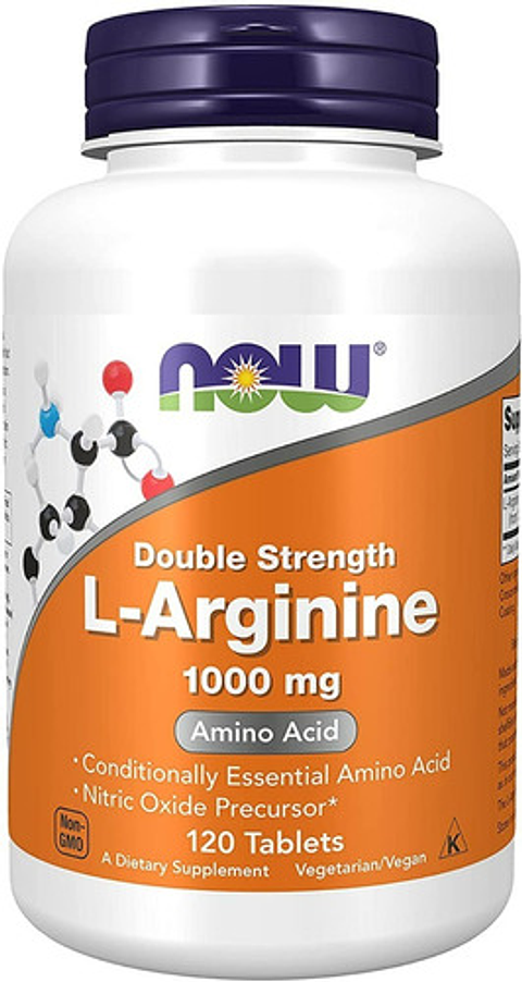 L Arginina 1000mg Aminoacido Doble Strenght 120 Tabletas Now