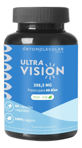 Ortomolecular Ultra Vision 60 Caps Proteccion Funcion Visual Sabor Sin Sabor 1