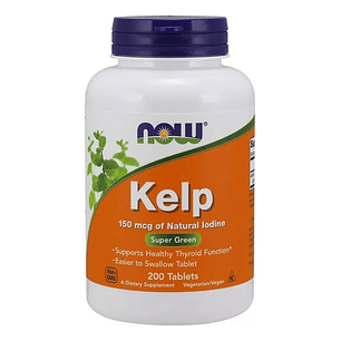 Kelp 150 Mcg Now X 200 Comprimidos Aporte De Yodo Natural Sabor Sin Sabor