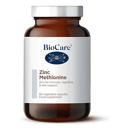 Biocare Zinc Metionina Inmunidad Piel Fertilidad 60 Capsulas Sabor Sin Sabor