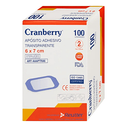 Cranberry Pack Aposito Adhesivo Transparente 6x7 100 Unid