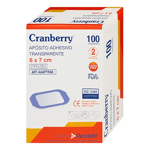 Cranberry Pack Aposito Adhesivo Transparente 6x7 100 Unid