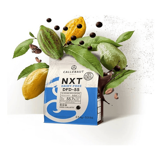 Callebaut Chocolate Nxt Sin Lactosa 55% Plant Based 2.5 Kg