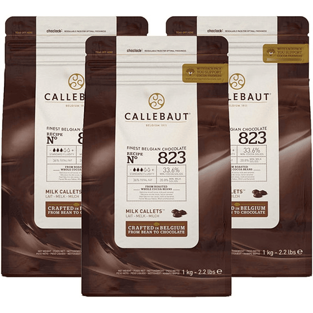 Chocolate Leche 33% Callebaut 1 Kg.