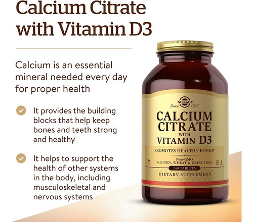 Calcium Citrate Vitamin D3 240 Tabs Sabor Sin Sabor 4